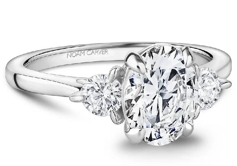 Noam Carver Platinum 3 stone Engagement Ring