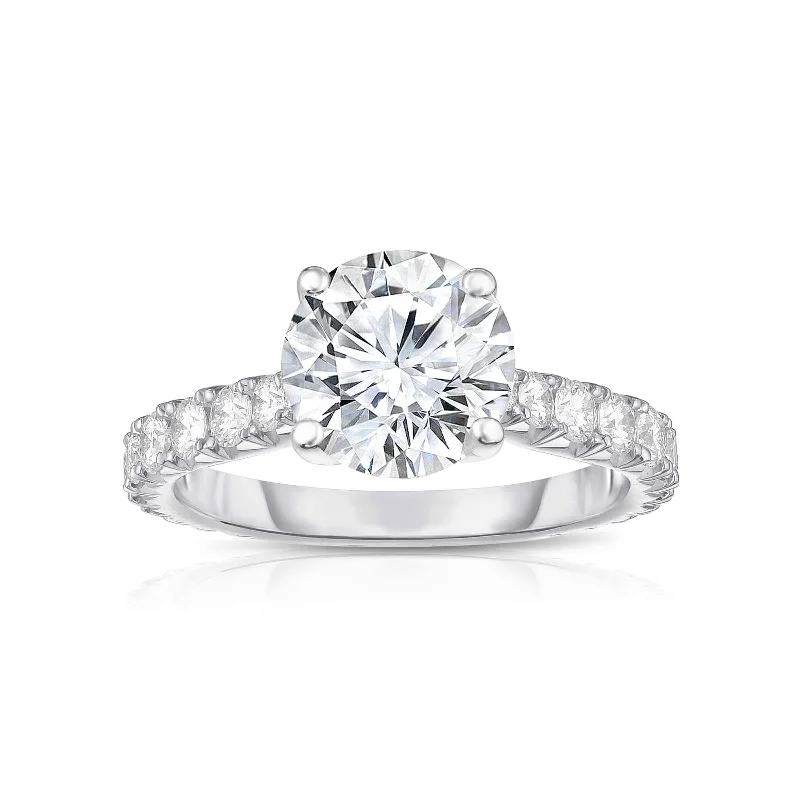 Diamond Engagement Ring Mounting, .80 Carat, 14K White Gold