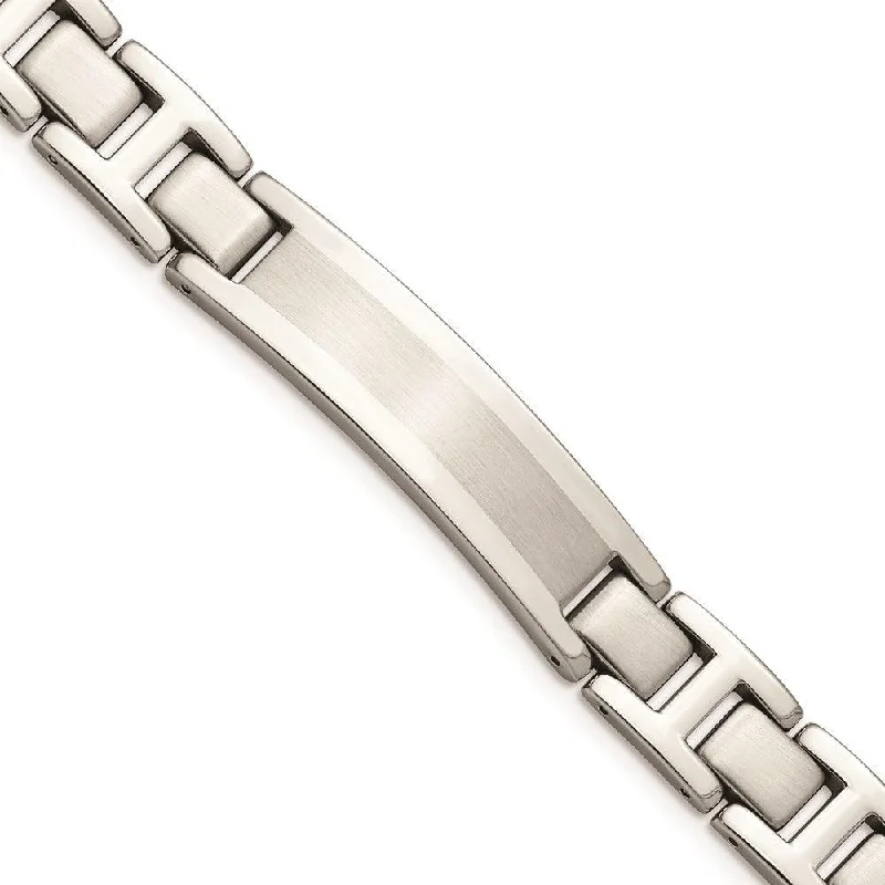 Stainless Steel Brushed and Polished 8.25 ID Link Bracelet