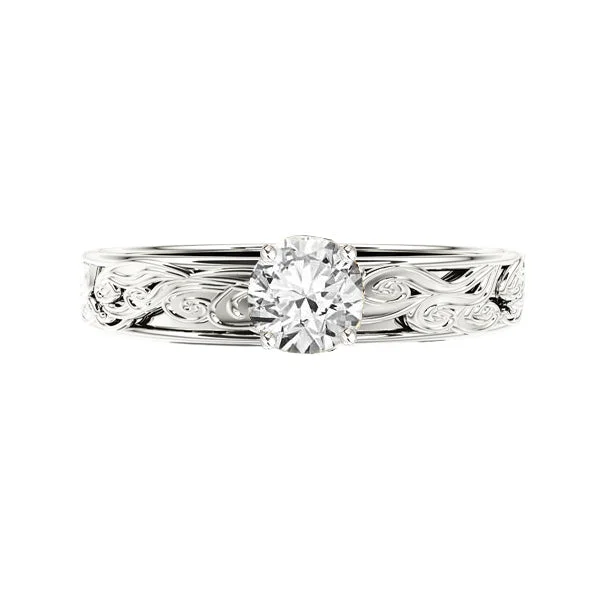 Edinburgh Waves Diamond Engagement Ring in 9ct White Gold