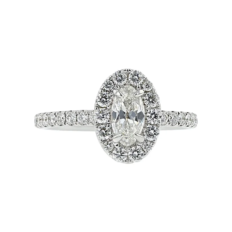 14K White Gold Brilliant Diamond Engagement Ring