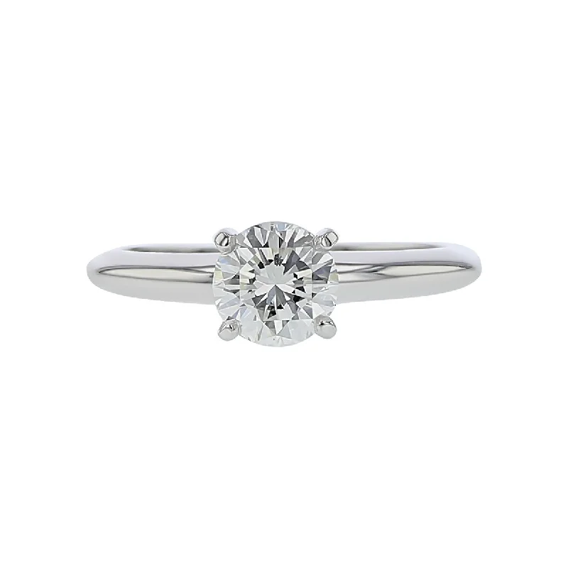 14K Gold Brilliant Diamond Solitaire Engagement Ring